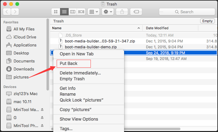 recover trashed files on mac for free